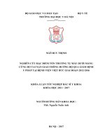 NGHIÊN cứu đặc điểm tổn THƯƠNG tụ máu dưới MÀNG CỨNG DO TAI nạn GIAO THÔNG ĐƯỜNG bộ QUA GIÁM ĐỊNH y PHÁP tại BỆNH VIỆN VIỆT đức GIAI đoạn 2012 2016 