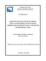 Kiểm soát rủi ro tín dụng trong cho vay hộ nghèo tại ngân hàng chính sách xã hội việt nam   chi nhánh thành phố đà nẵng 