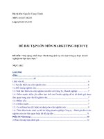 Bài tập lớn môn marketing dịch vụ