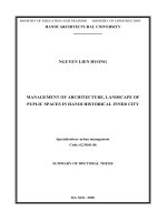 Quản lý kiến trúc, cảnh quan không gian công cộng khu nội đô lịch sử thành phố hà nội tt tiếng anh 