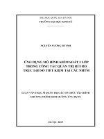 Ứng dụng mô hình kiểm soát 3 lớp trong công tác quản trị rủi ro trục lợi sổ tiết kiệm tại các ngân hàng thương mại 