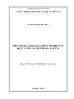 Hoạt động marketing thông tin   thư viện trực tuyến tại trường đại học FPT 