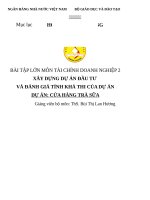 dự án cửa hàng trà sữa 