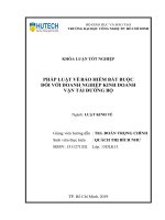 pháp luật về bảo hiểm bắt buộc đối với doanh nghiệp kinh doanh vận tải đường bộ 