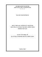 Hoàn thiện quy trình quản trị rủi cho công ty cổ phần nội thất thông minh xhome việt nam 