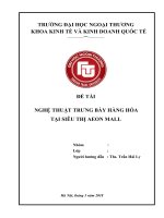 nghệ thuật trưng bày hàng hóa tại siêu thị aeon mall 