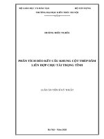 Phân tích dẻo kết cấu khung cột thép dầm liên hợp chịu tải trọng tĩnh 