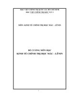 2. Đề cương Kinh tế chính trị học Mác - Lênin