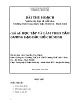 Tiểu luận Nghiên cứu thực tế cuối khóa Chương trình trung cấp lý luận Chính trị - Hành chính: Học tập và làm theo tấm gương đạo đức Hồ Chí Minh