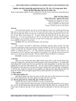 Nghiên cứu khả năng hấp phụ kim loại Cu, Pb, Zn, Cd trong nước thải bằng vật liệu hấp phụ chế tạo từ mùn cưa