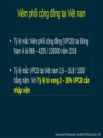 MACROLIDE và HIỆU QUẢ THỰC sự TRONG VIÊM PHỔI CỘNG ĐỒNG 