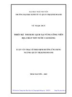 Thiết kế tour du lịch tại vùng công viên địa chất non nước cao bằng 