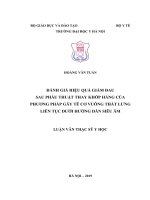 ĐÁNH GIÁ HIỆU QUẢ GIẢM ĐAU SAU PHẪU THUẬT THAY KHỚP HÁNG của PHƯƠNG PHÁP gây tê cơ VUÔNG THẮT LƯNG LIÊN tục dưới HƯỚNG dẫn SIÊU âm 