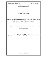 Phân tích dẻo kết cấu khung cột thép dầm liên hợp chịu tải trọng tĩnh tt 