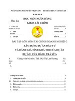 xây dựng dự án đầu tư và đánh giá tính khả thi của dự án cửa hàng trà sữa 