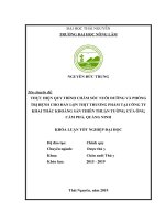 Thực hiện quy trình chăm sóc nuôi dưỡng và phòng trị bệnh cho đàn lợn thịt thương phẩm tại công ty khai thác khoáng sản thiên thuận tường, cửa ông, cẩm phả, quảng ninh 