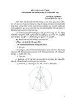 BÁO CÁO CHUYÊN ĐỀ Bài toán hình học phẳng trong đề thi học sinh giỏi.