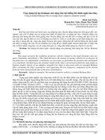 Ứng dụng bộ lọc Kalman mở rộng cho hệ thống lái thích nghi tàu thủy