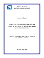 Nghiên cứu các nhân tố ảnh hưởng đến ý định sử dụng dịch vụ xe buýt nội thành tại thành phố đà nẵng 