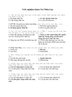 trắc nghiệm quản trị nhân lực 