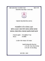 NGHIÊN cứu SÀNG lọc rối LOẠN CHUYỂN hóa bẩm SINH BẰNG PHƯƠNG PHÁP KHỐI PHỔ kép 