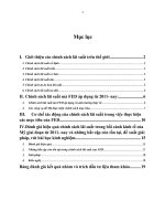 Đánh giá hiệu quả chính sách lãi suất trong bối cảnh kinh tế của mỹ giai đoạn từ 2011 nay và những bất cập còn tồn tại, đề xuất giải pháp, rút bài học kinh nghiệm  