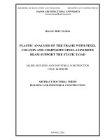 Phân tích dẻo kết cấu khung cột thép dầm liên hợp chịu tải trọng tĩnh tt tiếng anh 