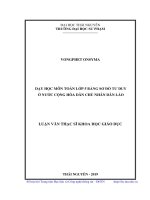 Dạy học môn toán lớp 5 bằng sơ đồ tư duy ở nước cộng hòa dân chủ nhân dân lào 