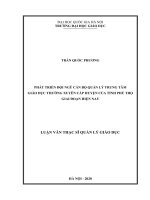 Phát triển đội ngũ cán bộ quản lí trung tâm giáo dục thường xuyên cấp huyện của tỉnh phú thọ giai đoạn hiện nay 