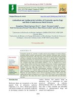 Antioxidant and antibacterial activities of Terminalia superba Engl. and diels (Combretaceae) bark extracts