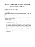 quy trình công nghệ sản xuất nước quả cô đặc ( chanh leo ) 