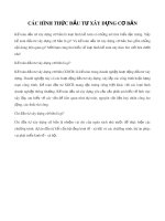 Các hình thức đầu tư xây dựng cơ bản