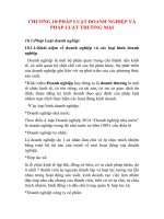 PHÁP LUẬT DOANH NGHIỆP và PHÁP LUẬT THƯƠNG mại 
