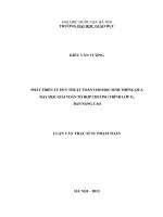 Phát Triển Tư Duy Thuật Toán Cho Học Sinh Thông Qua Dạy Học Giải Toán Tổ Hợp