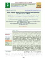 Industrial waste composts: Toxicity tests and decomposition studies under laboratory conditions