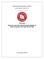 Phân tích mô hình liên kết doanh nghiệp tư nhân trong bối cảnh biến đổi khí hậu 