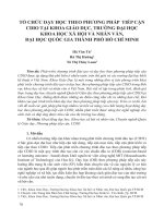 Tổ chức dạy học theo phương pháp tiếp cận CDIO tại Khoa Giáo dục, trường Đại học Khoa học Xã hội và Nhân văn, Đại học Quốc gia thành phố Hồ Chí Minh