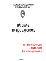 Bài giảng Tin học đại cương: Chương 4 - ThS. Trần Thị Bích Phượng