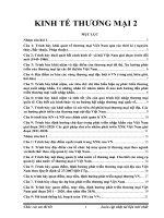 ĐỀ CƯƠNG KINH TẾ THƯƠNG MẠI 2 - TMU (Mới nhất 2020)