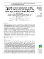 Qualification mismatch in the labor market and the impact on earnings: Evidence from Vietnam