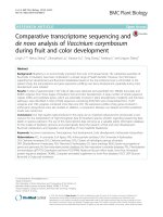 Comparative transcriptome sequencing and de novo analysis of Vaccinium corymbosum during fruit and color development