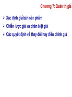 Bài giảng Quản trị marketing: Chương 7 - Nguyễn Thị Phương Dung