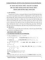 SỬ DỤNG BẤT ĐẲNG THỨC AMGM VÀ SCHUR ĐỂ GIẢI MỘT SỐ BÀI TOÁN BẤT ĐẲNG THỨC TRONG BỒI DƯỠNG HỌC SINH GIỎI