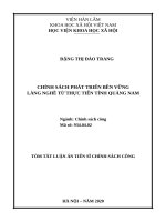 Chính sách phát triển bền vững làng nghề từ thực tiễn tỉnh quảng nam tt 