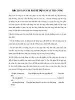 Hạch toán chi phí sử dụng máy thi công