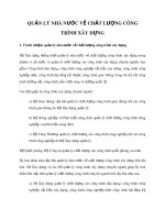 Quản lý nhà nước về chất lượng công trình xây dựng