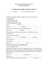 Mẫu Văn bản đề nghị thực hiện dự án đầu tư