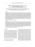 Nghiên cứu chế tạo vật liệu VO2 cấu trúc micro/nano bằng phương pháp thuỷ nhiệt