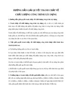 Hướng dẫn giải quyết tranh chấp về chất lượng công trình xây dựng