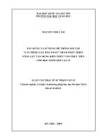Xây dựng và sử dụng hệ thống bài tập “các định luật bảo toàn” nhằm phát triển năng lực vận dụng kiến thức vào thực tiễn cho học sinh giỏi vật lí 